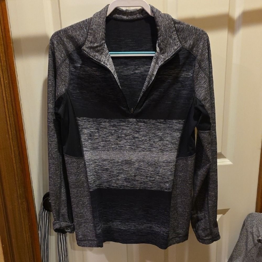 Lululemon Metal Vent Tech 1/4 Zip Mens M Grey Good Heathered Pullover Running